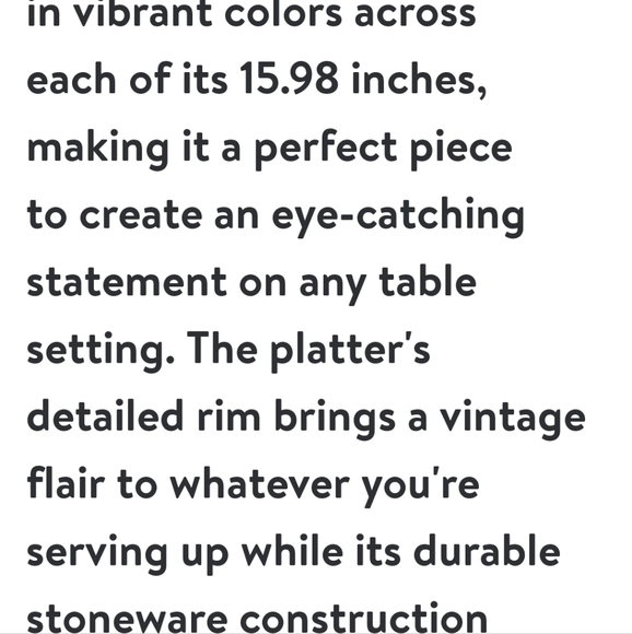 ❤️ New Pioneer Woman Keepsake Floral Serve Platter - Picture 3 of 8